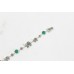 Elephant Bracelet 925 Sterling Silver Marcasite Green Onyx Stone Women Gift D339